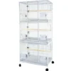 Flight Cage Triple, silvertone white