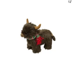 Hondenknuffel Kerst Schotse Hooglander Bruin 30 cm