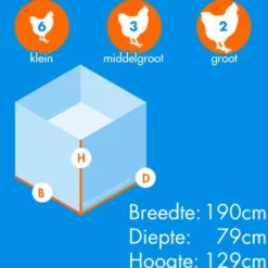 Kippenhok Meribel 190cm