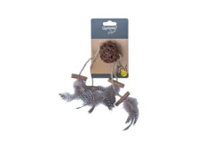 Quapas! Cat toy Rattan ball with feathers B