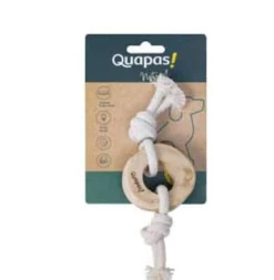 Quapas! Dog Toy Coffeewood Knotted pull ring