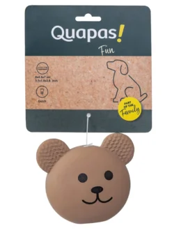 Quapas! Dog Toy Fun bear head latex