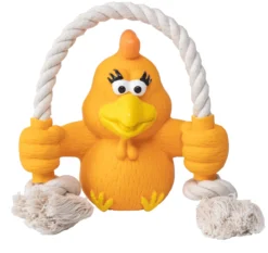 Quapas! Dog Toy Fun Chicken with rope
