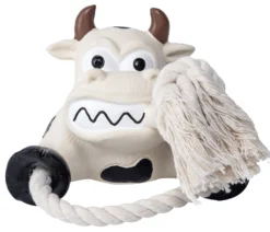 Quapas! Dog Toy Fun Cow with rope