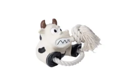 Quapas! Dog Toy Fun Cow with rope