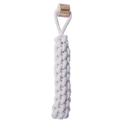 Quapas! Hondenspeelgoed Koffiehout Dummy met Flostouw L