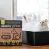 Quapas! Kattenbak RVS zwart