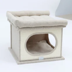 Quapas! Kattenhol met sisalmat beige