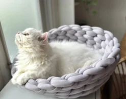 Quapas! Kattenmand Vlecht Grijs