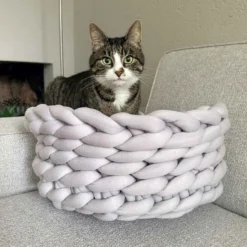 Quapas! Kattenmand Vlecht Grijs