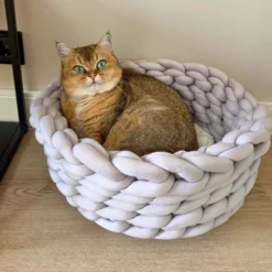 Quapas! Kattenmand Vlecht Grijs