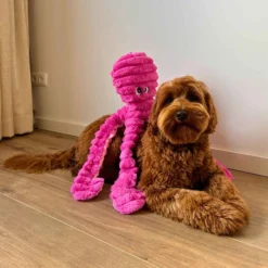 Quapas! XXL Hondenknuffel Octopus Roze