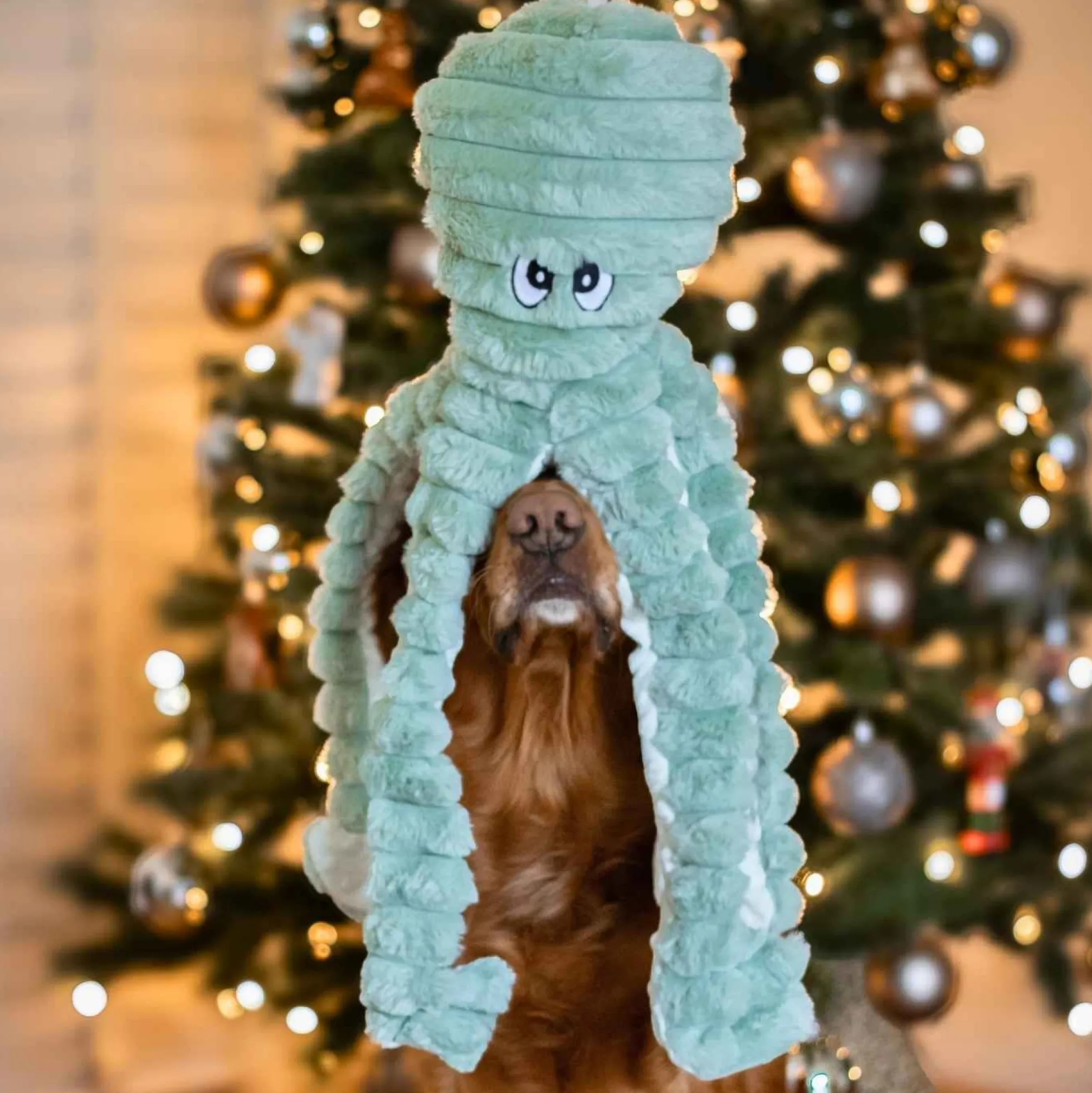 Quapas! XXL Hondenknuffel Octopus Groen