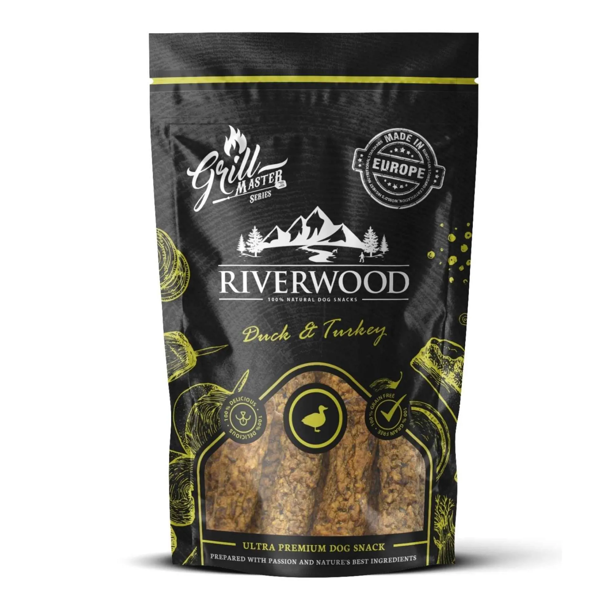 Riverwood Hondensnack Grillmaster Eend & Kalkoen