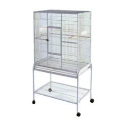 Vogelkooi Agatha Silvertone White
