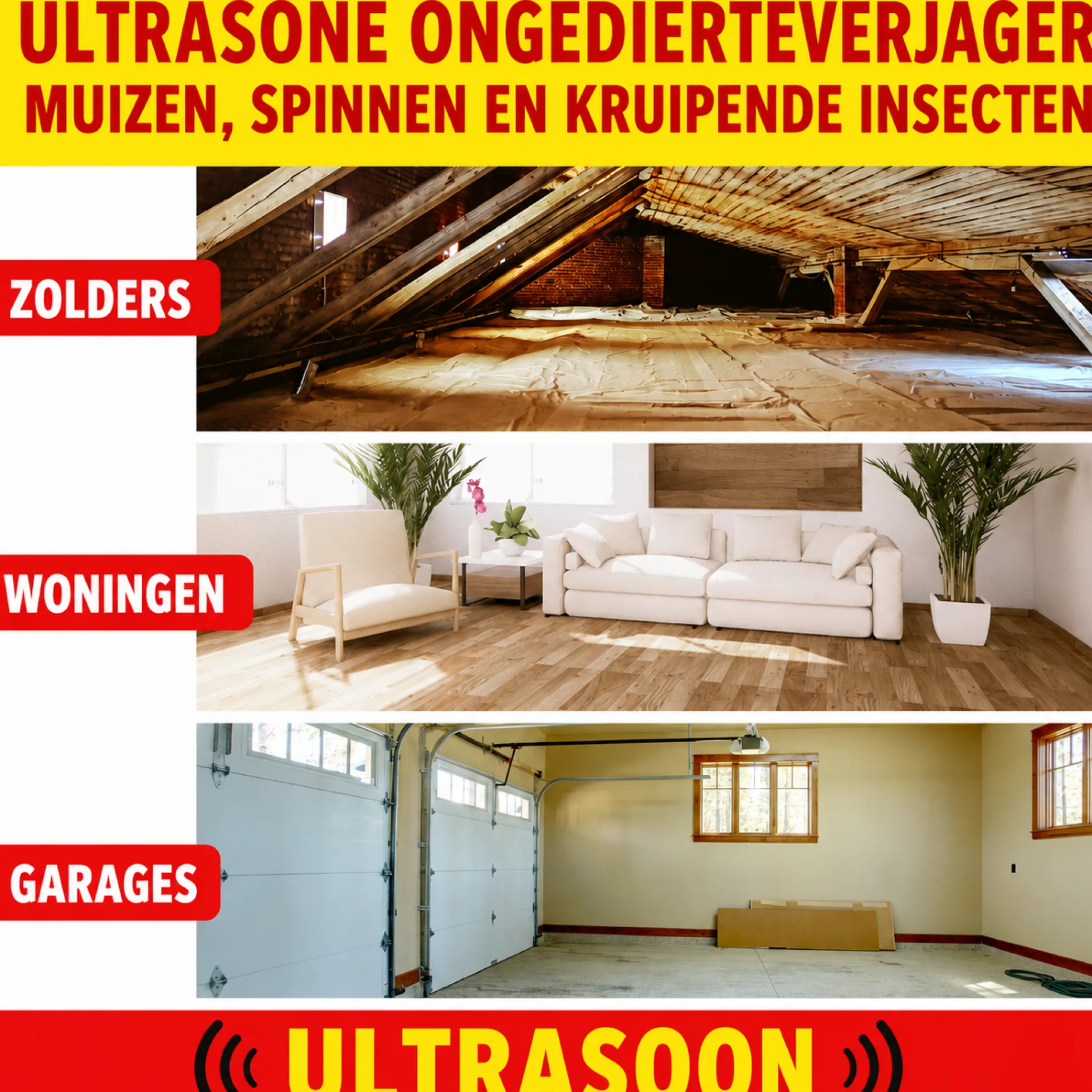 Weitech Ultrasone Dierenverjager voor Binnen