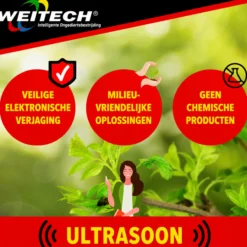 Weitech Ultrasone Dierenverjager met Adapter