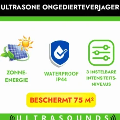 Weitech Ultrasone Dierenverjager op Zonne-energie