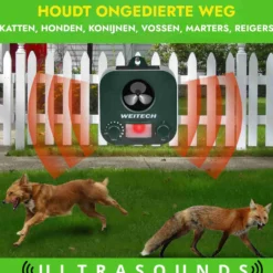 Weitech Ultrasone Dierenverjager met Flits
