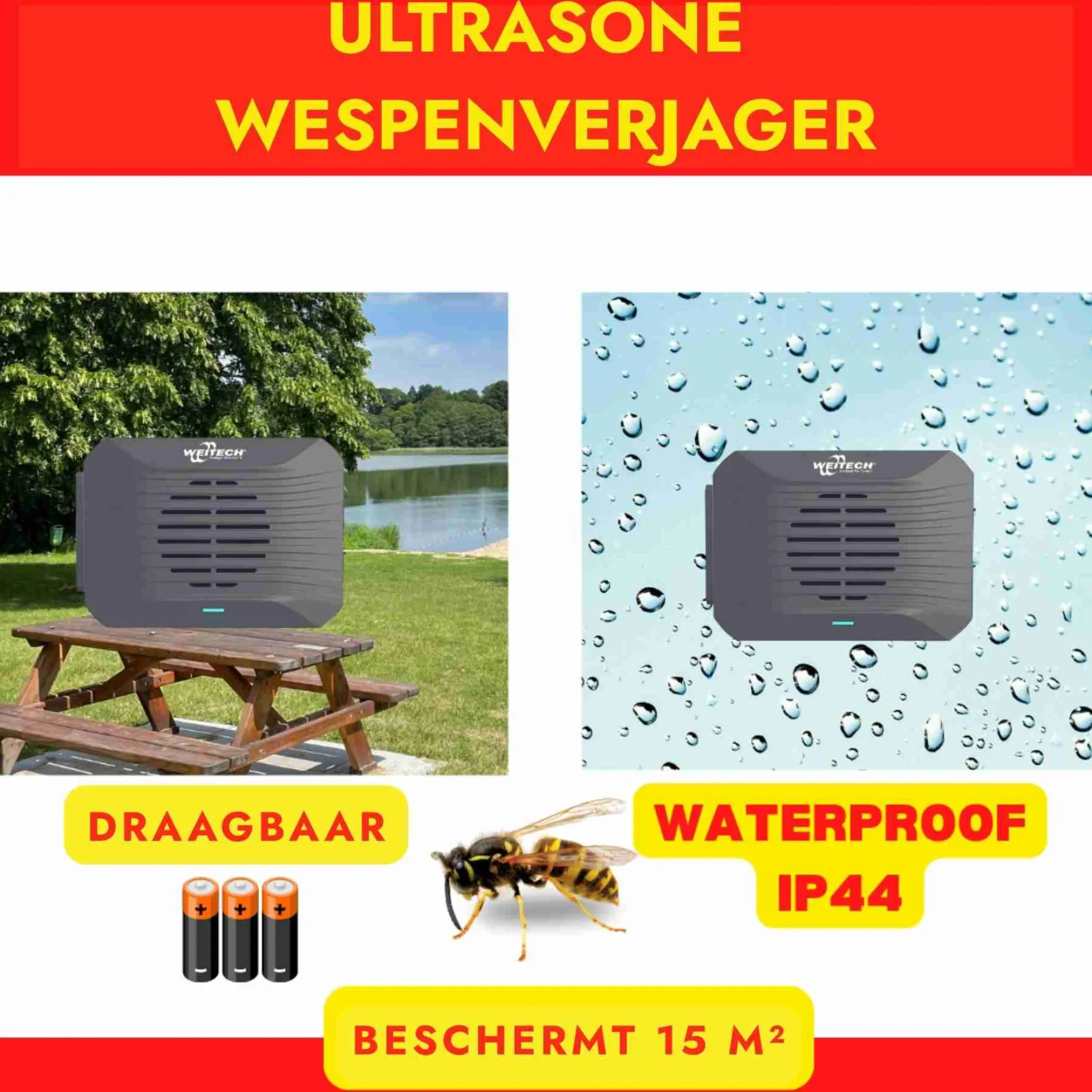 Weitech Ultrasone Wespenverjager