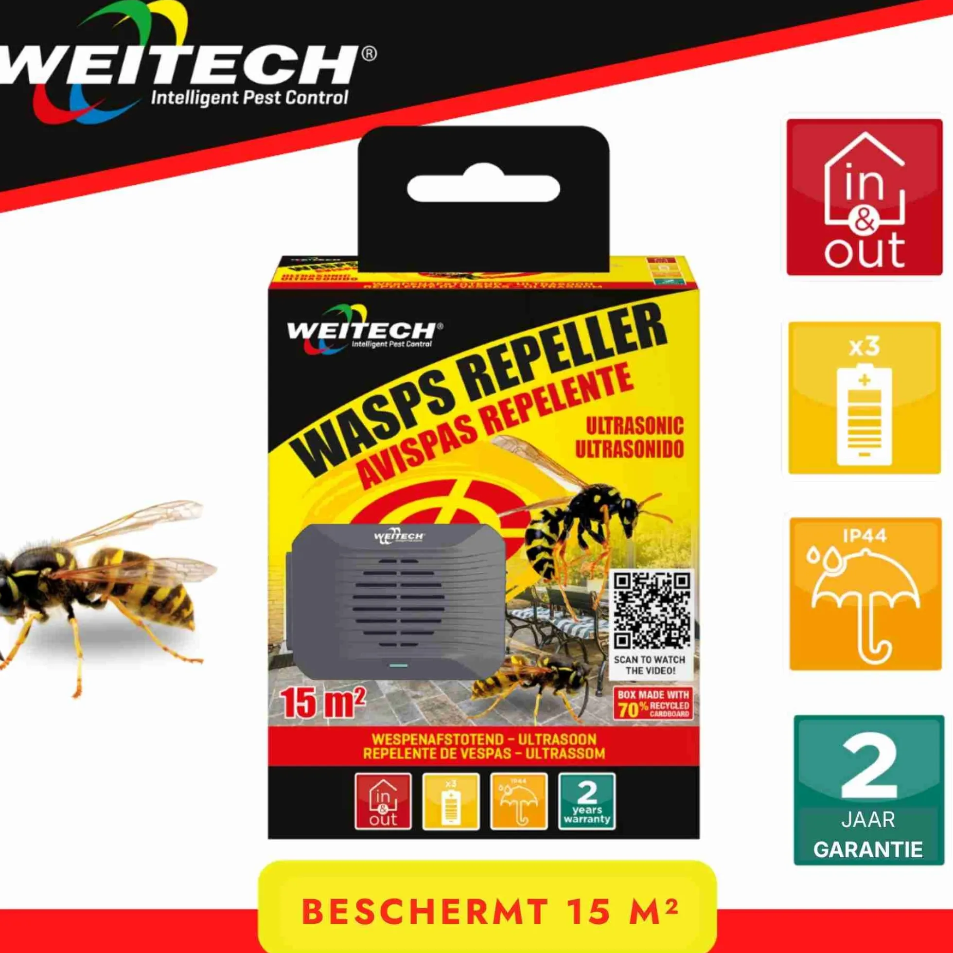 Weitech Ultrasone Wespenverjager